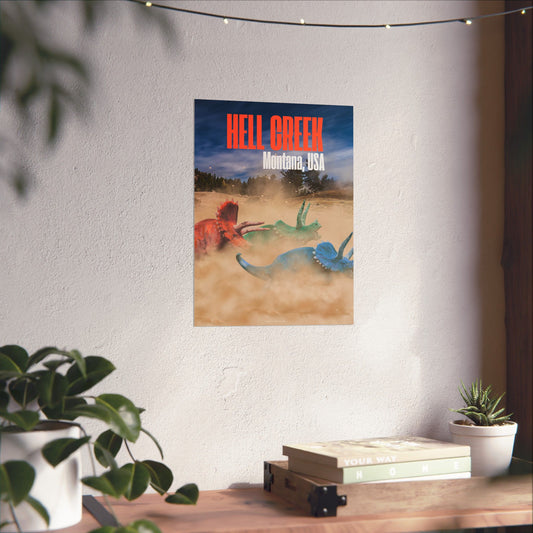 Hell Creek Triceratops Poster